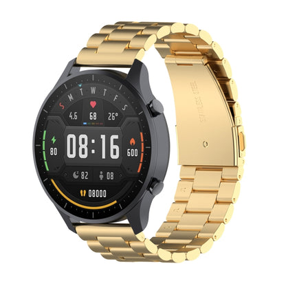 For Xiaomi Watch Color 22mm Three Beads Steel Wrist Strap Watchband