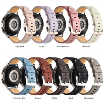 Unusual Fluted Leather Watch Band, 20mm, 22mm