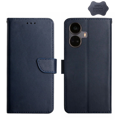 Genuine Leather Fingerprint-proof Flip Phone Case, For Motorola Moto E22s, For Realme 9i 5G, For Realme 10 Pro+