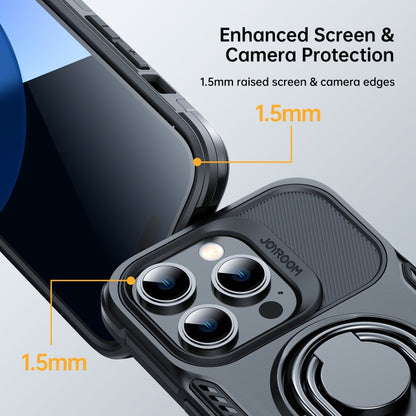 JOYROOM PC + TPU Dual-layer Shockproof Phone Case with Rotating Holder, For iPhone 14 Pro