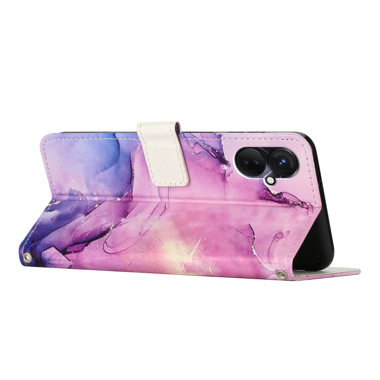Crossbody Painted Marble Pattern Leather Phone Case, For Tecno Camon 19 Neo, For Tecno Camon 19 Pro 5G, For Tecno Camon 19/19 Pro, For Tecno Spark 9 Pro, For Tecno Spark 9T, For Tecno Pova 2, For Tecno Pova 3