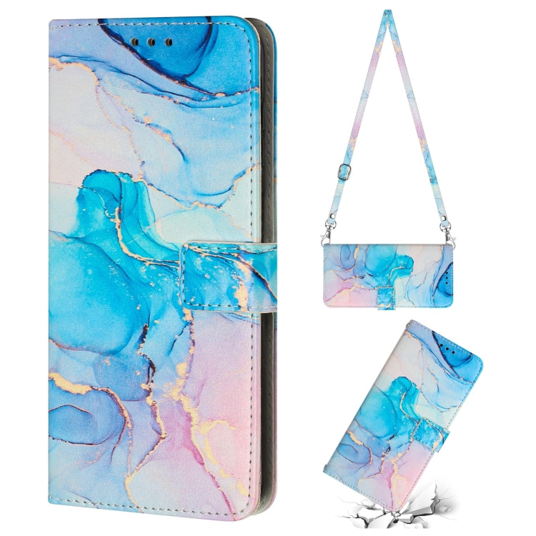 Crossbody Painted Marble Pattern Leather Phone Case, For Tecno Camon 19 Neo, For Tecno Camon 19 Pro 5G, For Tecno Camon 19/19 Pro, For Tecno Spark 9 Pro, For Tecno Spark 9T, For Tecno Pova 2, For Tecno Pova 3