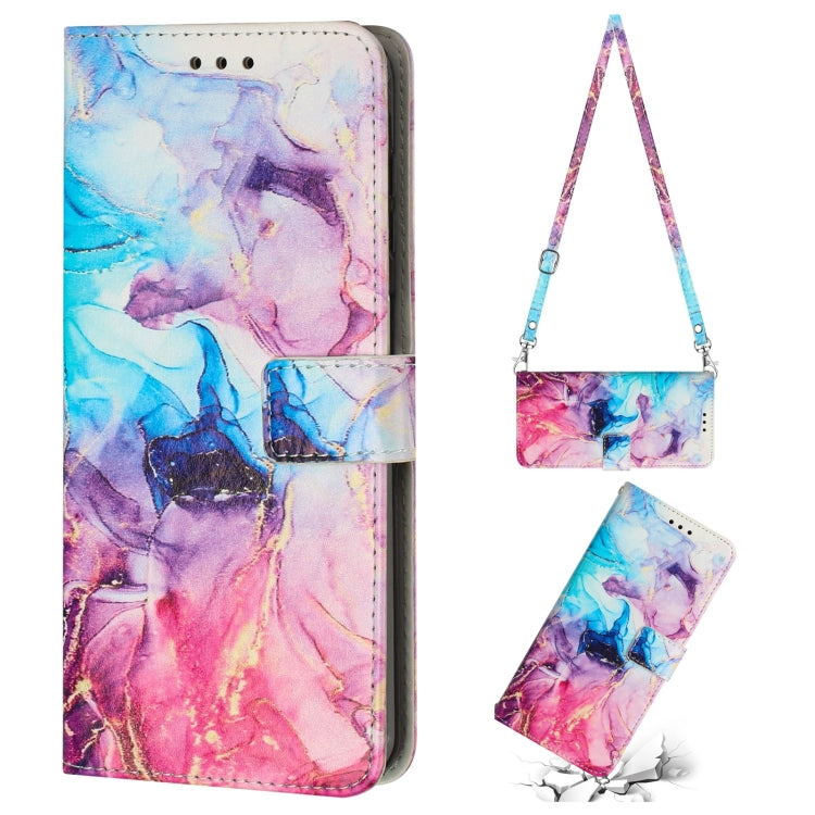 Crossbody Painted Marble Pattern Leather Phone Case, For Tecno Camon 19 Neo, For Tecno Camon 19 Pro 5G, For Tecno Camon 19/19 Pro, For Tecno Spark 9 Pro, For Tecno Spark 9T, For Tecno Pova 2, For Tecno Pova 3