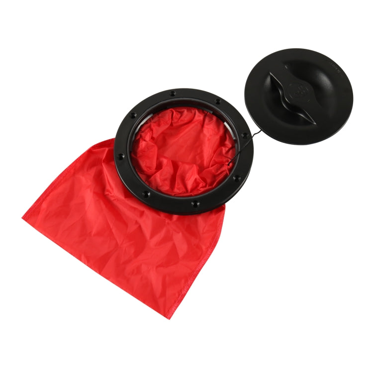 A6651-01 Universal 6 inch Round Deck Hatch Cover with Red Mesh Pocket, A6651-01