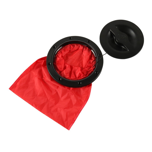 A6651-01 Universal 6 inch Round Deck Hatch Cover with Red Mesh Pocket, A6651-01