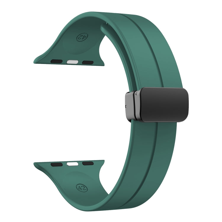 Solid Color Silicone Watch Band, For Apple Watch Ultra 49mm / Series 8&7 45mm / SE 2&6&SE&5&4 44mm, For Apple Watch Series 8&7 41mm / SE 2&6&SE&5&4 40mm / 3&2&1 38mm