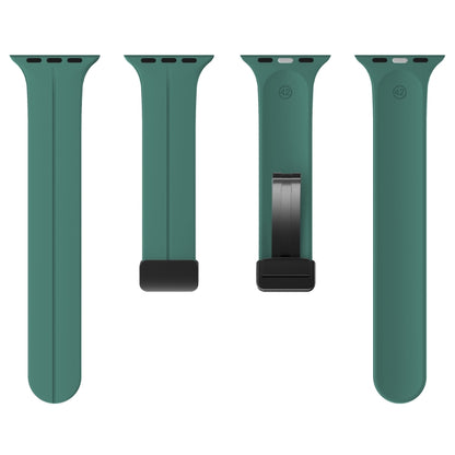 Solid Color Silicone Watch Band, For Apple Watch Ultra 49mm / Series 8&7 45mm / SE 2&6&SE&5&4 44mm, For Apple Watch Series 8&7 41mm / SE 2&6&SE&5&4 40mm / 3&2&1 38mm
