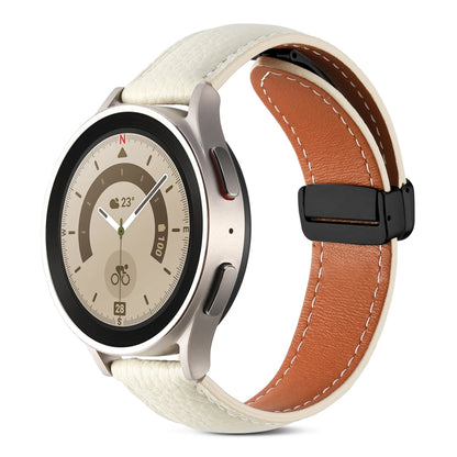 Folding Buckle Genuine Leather Watch Band, 20mm, 22mm