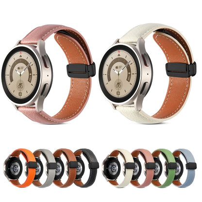 Folding Buckle Genuine Leather Watch Band, 20mm, 22mm