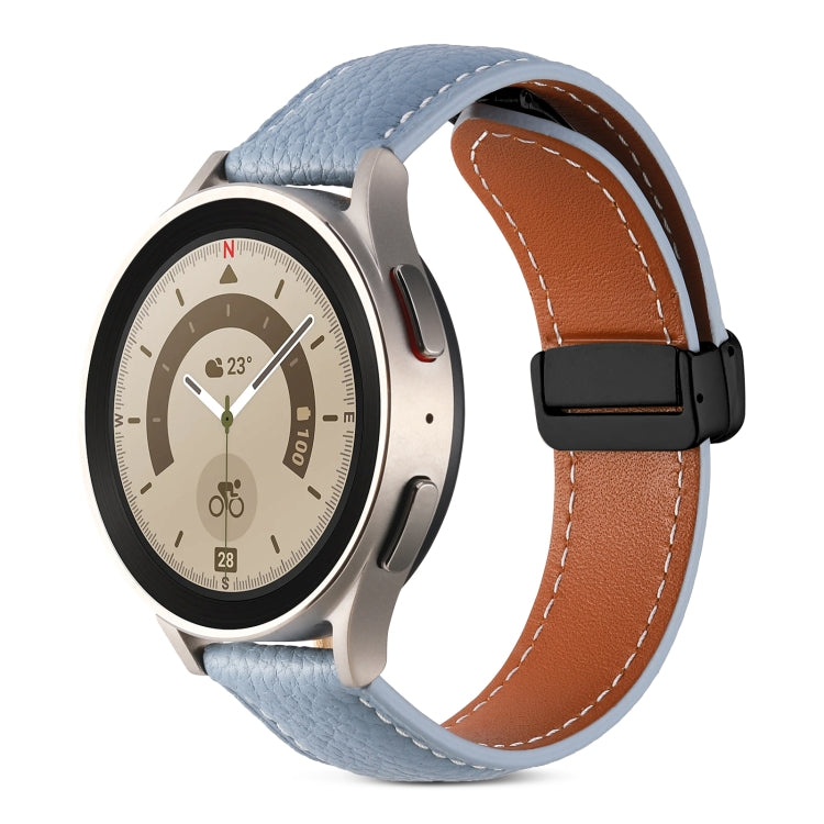 Folding Buckle Genuine Leather Watch Band, 20mm, 22mm