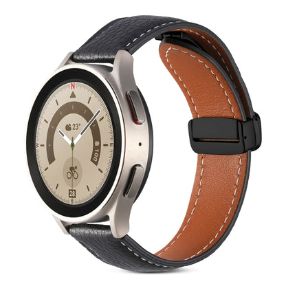 Folding Buckle Genuine Leather Watch Band, 20mm, 22mm