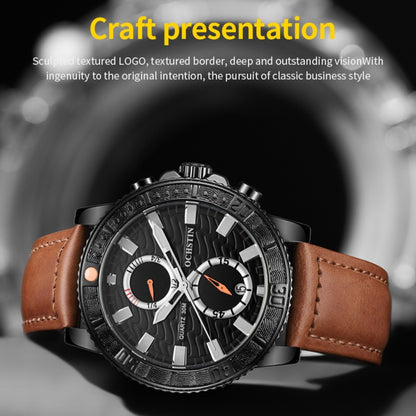 Montre Homme Multifonctionnelle à Quartz Lumineuse en Cuir Véritable Ochstin 6045A