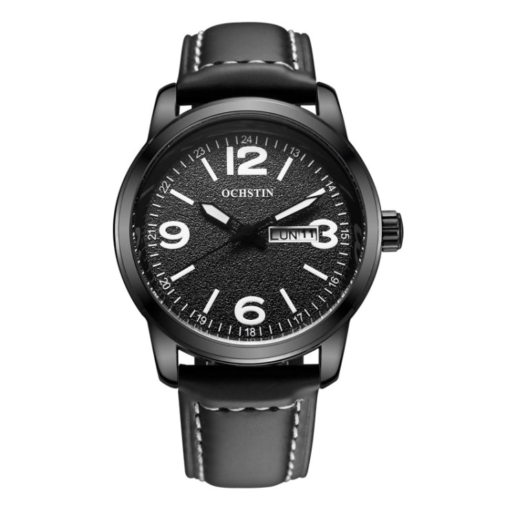 Montre à quartz en cuir pour homme style affaires Ochstin 6047B