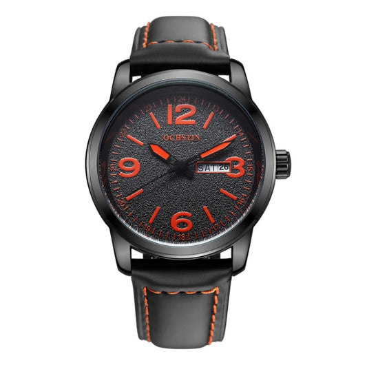 Montre à quartz en cuir pour homme style affaires Ochstin 6047B