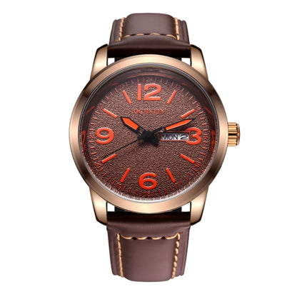 Montre à quartz en cuir pour homme style affaires Ochstin 6047B