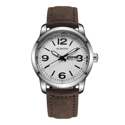 Montre à quartz en cuir pour homme style affaires Ochstin 6047B