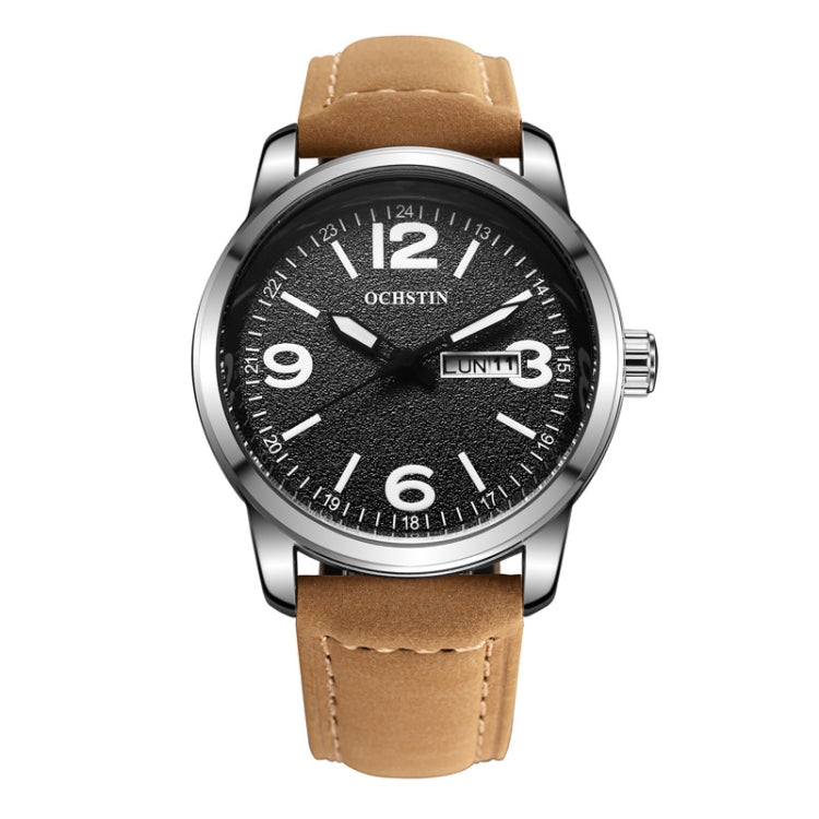 Montre à quartz en cuir pour homme style affaires Ochstin 6047B