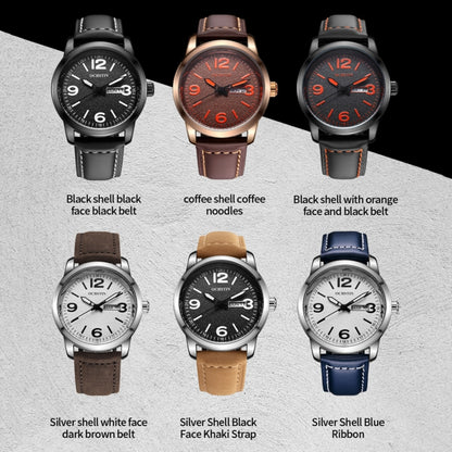 Montre à quartz en cuir pour homme style affaires Ochstin 6047B