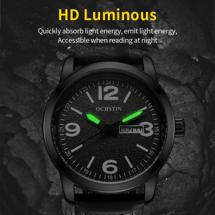 Montre à quartz en cuir pour homme style affaires Ochstin 6047B