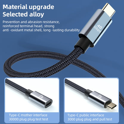 USB4.0 40Gbps Type-C Male to Female Extension Cable, 0.3m, 0.5m, 0.8m