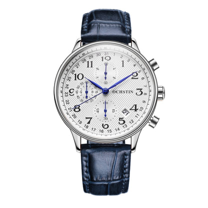 Montre homme multifonction à quartz en cuir, Ochstin 6050C