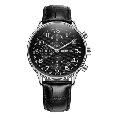 Montre homme multifonction à quartz en cuir, Ochstin 6050C