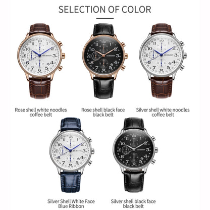 Montre homme multifonction à quartz en cuir, Ochstin 6050C