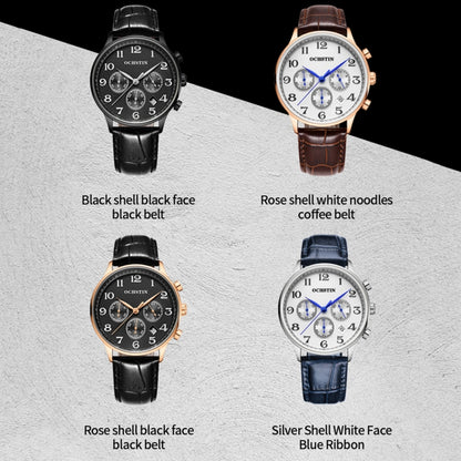 Montre multifonction à quartz en cuir pour homme, Ochstin 6050E