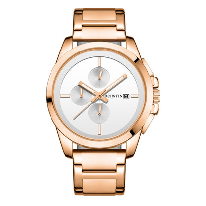 Montre Homme Multifonction à Quartz en Acier à Bracelet, Série Pilote, OCHSTIN 6059C