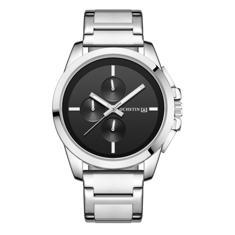 Montre Homme Multifonction à Quartz en Acier à Bracelet, Série Pilote, OCHSTIN 6059C