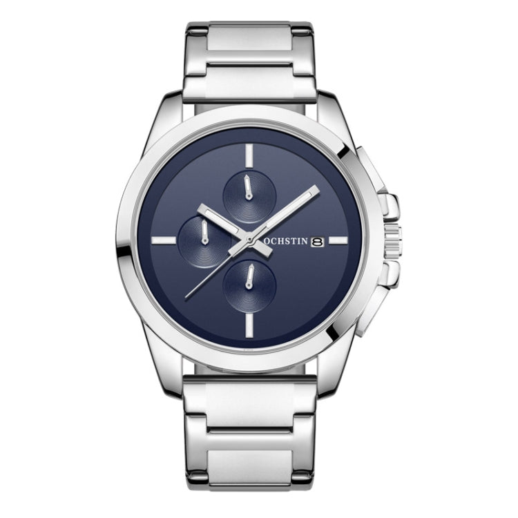 Montre Homme Multifonction à Quartz en Acier à Bracelet, Série Pilote, OCHSTIN 6059C