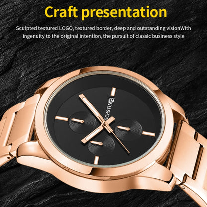 Montre Homme Multifonction à Quartz en Acier à Bracelet, Série Pilote, OCHSTIN 6059C