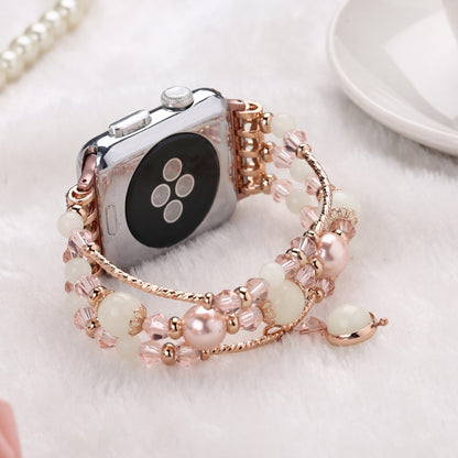 Luminous Agate Watchband, For Apple Watch 5 & 4 40mm / 3 & 2 & 1 38mm, For Apple Watch Ultra 49mm / Series 8&7 45mm / SE 2&6&SE&5&4 44mm / 3&2&1 42mm