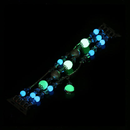 Luminous Agate Watchband, For Apple Watch 5 & 4 40mm / 3 & 2 & 1 38mm, For Apple Watch Ultra 49mm / Series 8&7 45mm / SE 2&6&SE&5&4 44mm / 3&2&1 42mm
