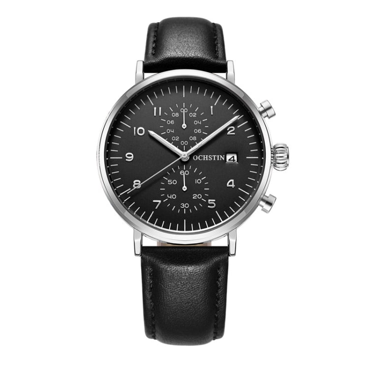 Montre Homme Multifonction Quartz Étanché Cuir, OCHSTIN 6076C