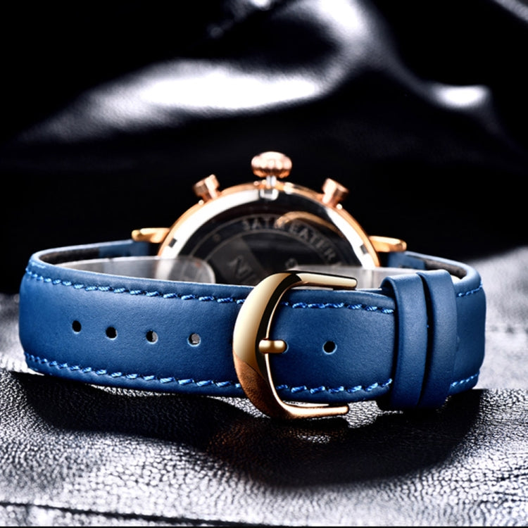 Montre Homme Multifonction Quartz Étanché Cuir, OCHSTIN 6076C
