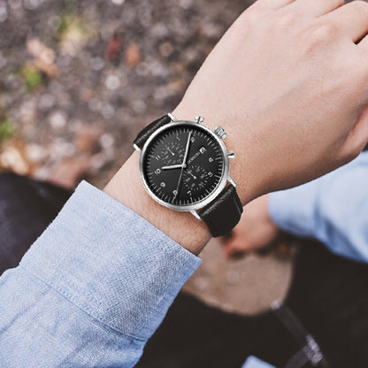 Montre Homme Multifonction Quartz Étanché Cuir, OCHSTIN 6076C