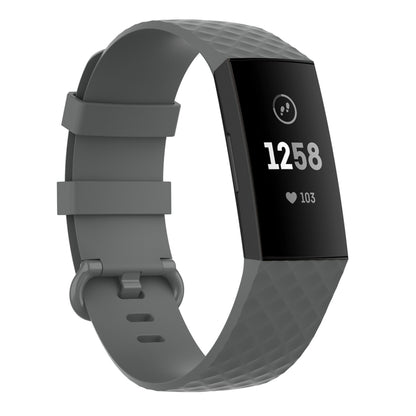 Silver Color Buckle TPU Wrist Strap Watch Band for Fitbit Charge 4 / Charge 4 SE / Charge 3 / Charge 3 SE, Size: S, Size: L