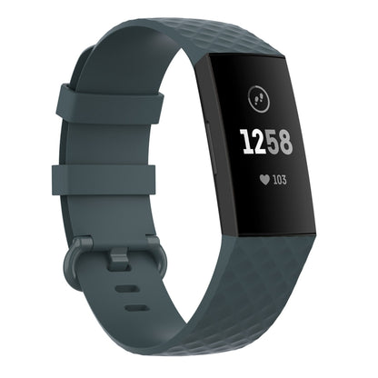 Silver Color Buckle TPU Wrist Strap Watch Band for Fitbit Charge 4 / Charge 4 SE / Charge 3 / Charge 3 SE, Size: S, Size: L