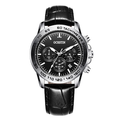Montre multifonction étanche à quartz en cuir pour homme, OCHSTIN 6117C