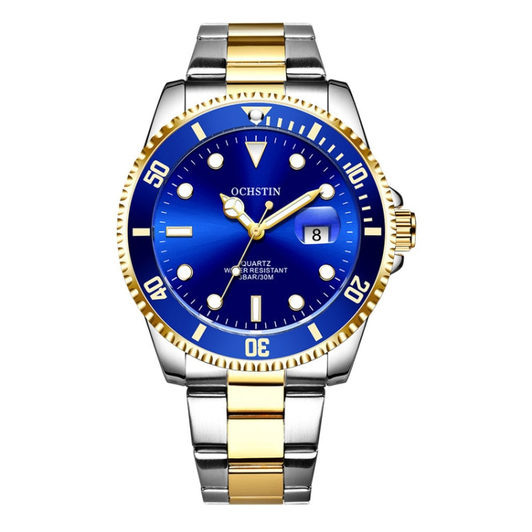 Montre Homme Multifonctionnelle en Quartz Étanche Lumineuse avec Bracelet en Acier, OCHSTIN 7019E