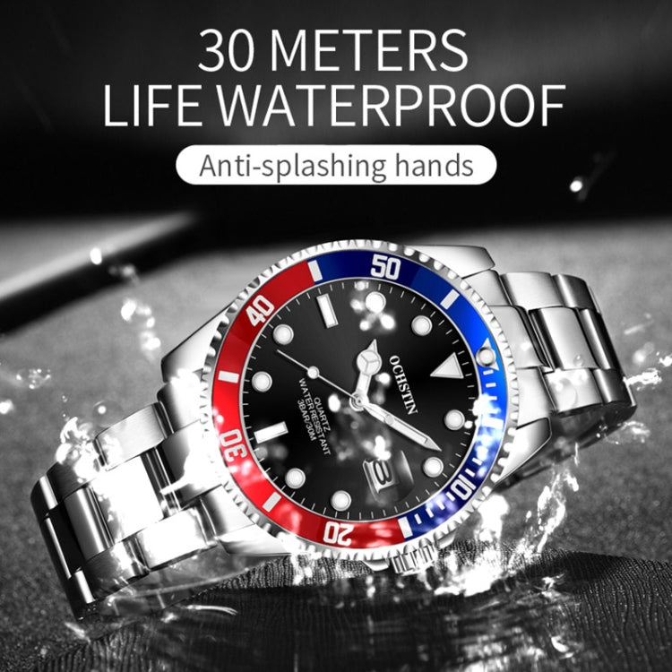 Montre Homme Multifonctionnelle en Quartz Étanche Lumineuse avec Bracelet en Acier, OCHSTIN 7019E