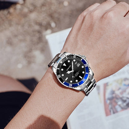 Montre Homme Multifonctionnelle en Quartz Étanche Lumineuse avec Bracelet en Acier, OCHSTIN 7019E
