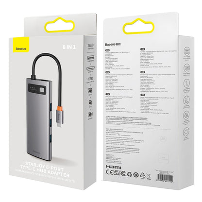 Baseus StarJoy Multifunctional 8-Port USB-C / Type-C HUB Adapter, WKWG080113