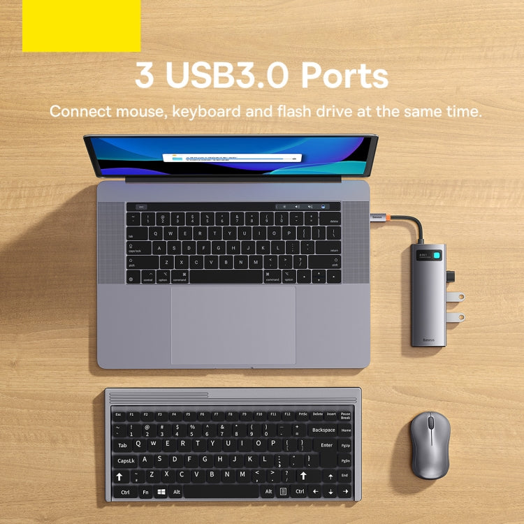 Baseus StarJoy Multifunctional 8-Port USB-C / Type-C HUB Adapter, WKWG080113