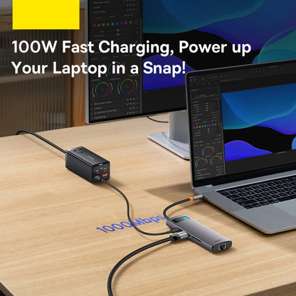 Baseus StarJoy Multifunctional 8-Port USB-C / Type-C HUB Adapter, WKWG080113