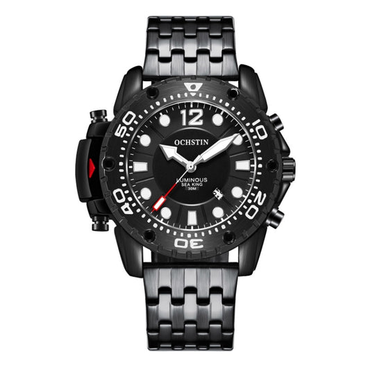 Montre homme multifonctionnelle à quartz avec bracelet en acier, OCHSTIN 7249