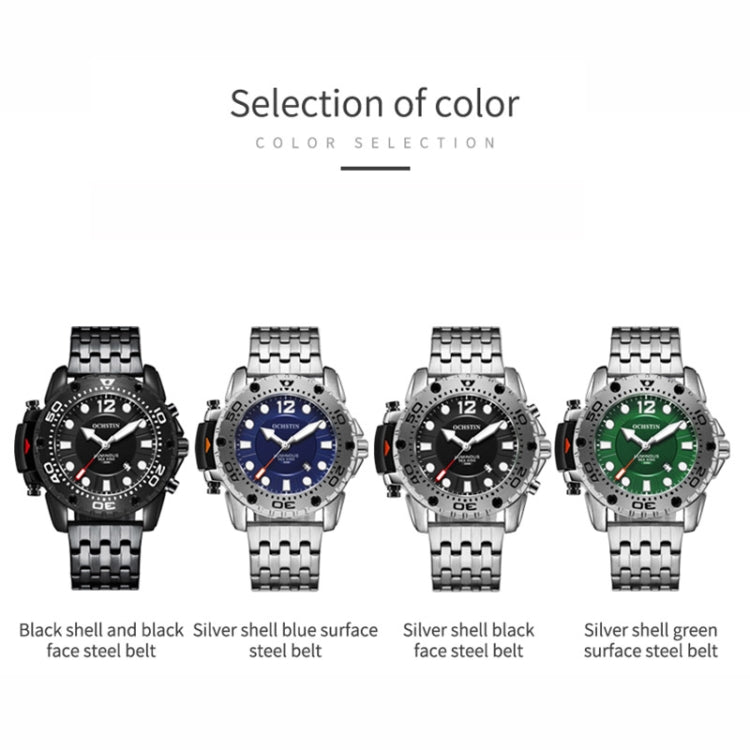 Montre Homme Quartz Multifonctionnelle à Bracelet en Acier Fashion, OCHSTIN 7249