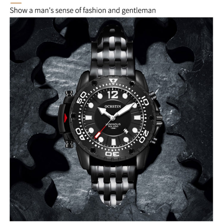 Montre Homme Quartz Multifonctionnelle à Bracelet en Acier Fashion, OCHSTIN 7249