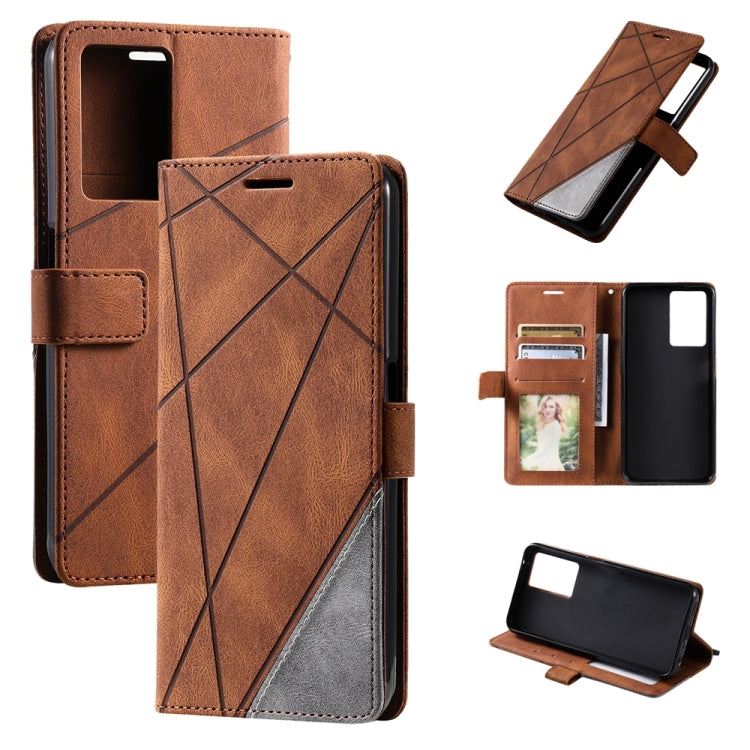 Skin Feel Splicing Leather Phone Case, For OPPO A57 2022, For Realme C30 4G, For Samsung Galaxy S23 5G, For Samsung Galaxy S23+ 5G, For Samsung Galaxy S23 Ultra 5G, For Xiaomi 12T / Redmi K50 Ultra, For Xiaomi Redmi 11 Prime 4G, For Samsung Galaxy A14 ...